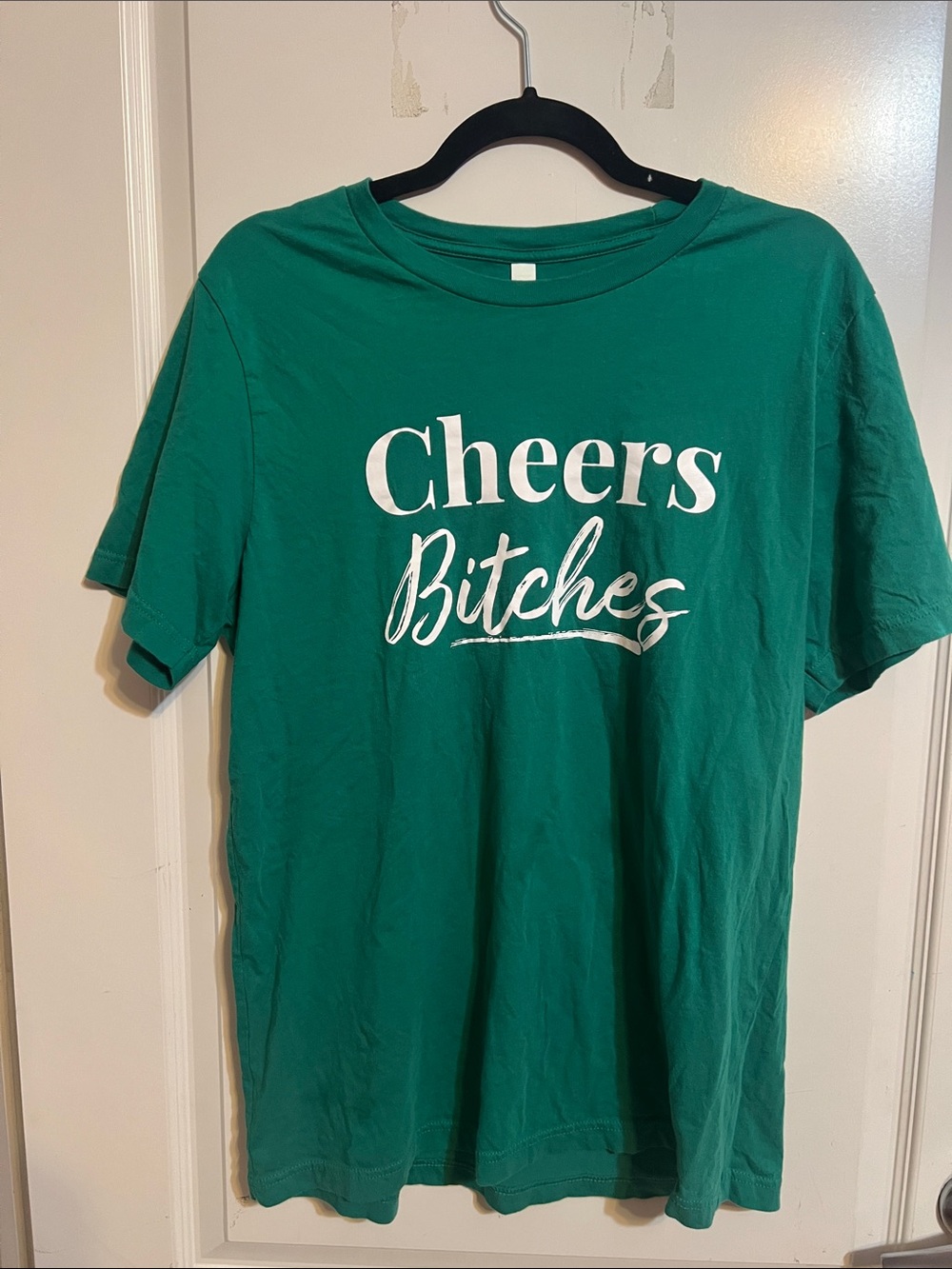 Canvas Emerald Green 'Cheers Bitches' Graphic Tee